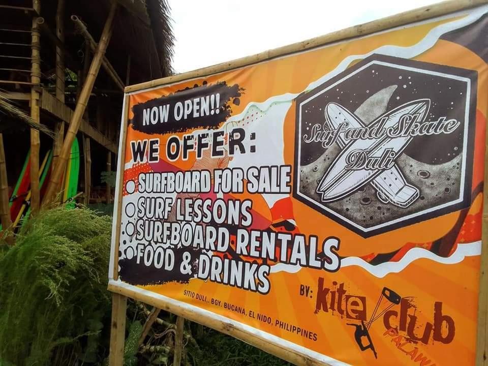 Surf And Skate Duli El Nido By Kiteclub Palawan Hostel Luaran gambar